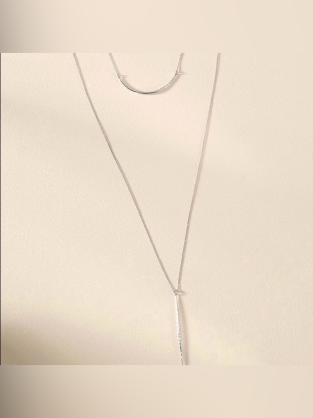 Stella & Dot Kari Layered Silver Necklace
